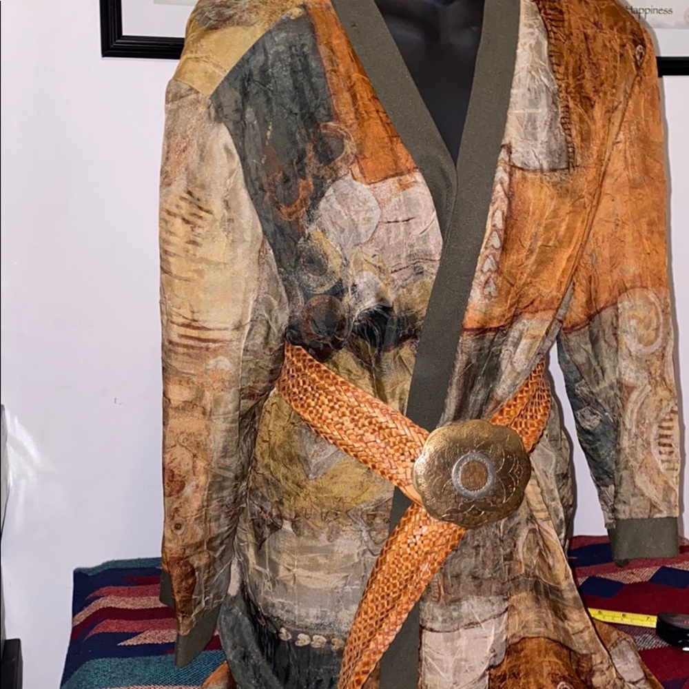 Sheer earth tones kimono size med.
